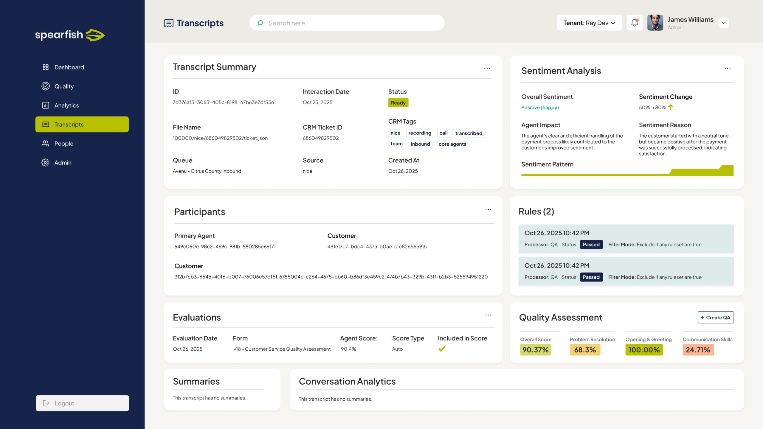 Spearfish_UI Dashboard-Transcript_Summary_V2